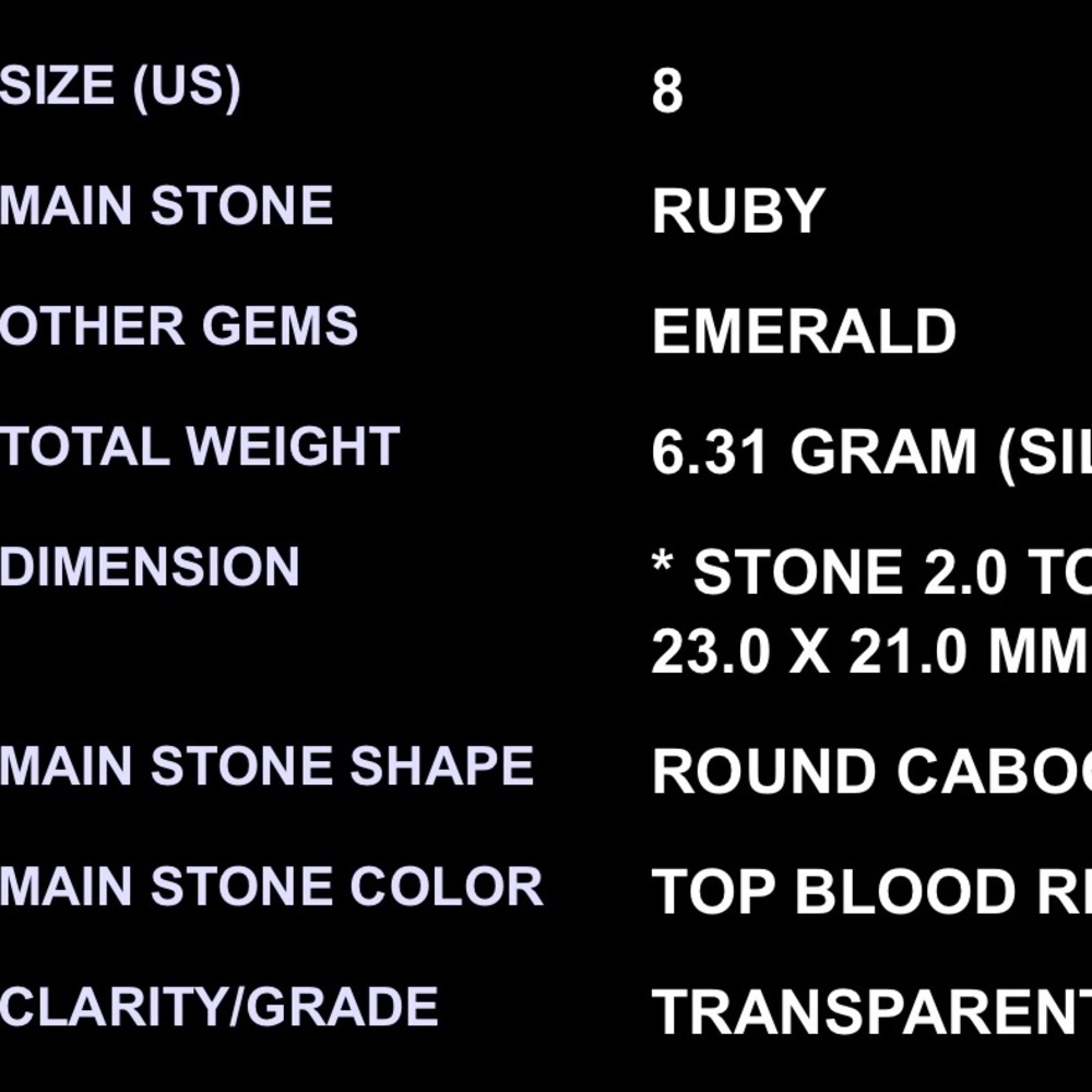 Genuine Ruby & Emerald Ring, Invest In Genuine Gemstones
See Video - Picture 4 of 5